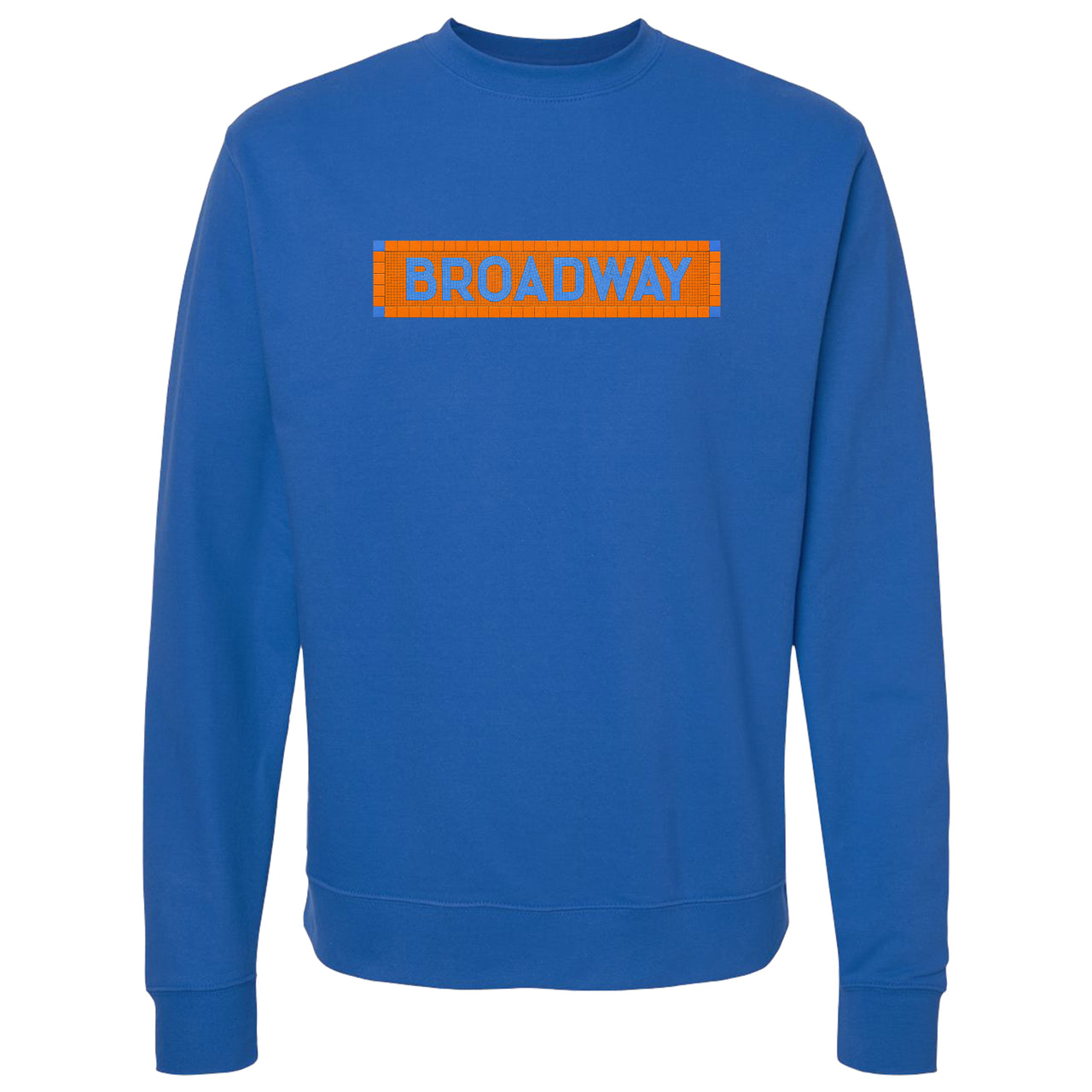 Broadway (orange/blue) crewneck sweatshirt
